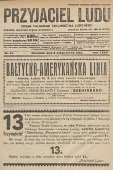 Przyjaciel Ludu : organ Polskiego Stronnictwa Ludowego. 1922, nr 41