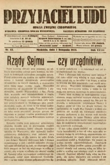 Przyjaciel Ludu : organ Polskiego Stronnictwa Ludowego. 1924, nr 45