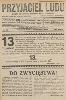 Przyjaciel Ludu : organ Polskiego Stronnictwa Ludowego. 1922, nr 43