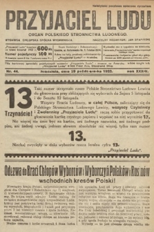 Przyjaciel Ludu : organ Polskiego Stronnictwa Ludowego. 1922, nr 44