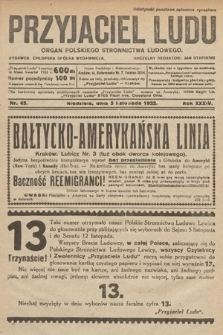 Przyjaciel Ludu : organ Polskiego Stronnictwa Ludowego. 1922, nr 45