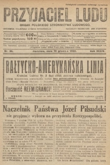 Przyjaciel Ludu : organ Polskiego Stronnictwa Ludowego. 1922, nr 50