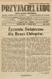 Przyjaciel Ludu : organ Polskiego Stronnictwa Ludowego. 1924, nr 52