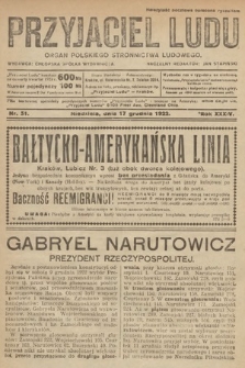 Przyjaciel Ludu : organ Polskiego Stronnictwa Ludowego. 1922, nr 51