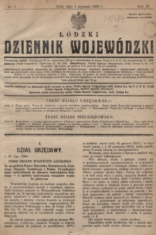 Łódzki Dziennik Wojewódzki. 1929, nr 1