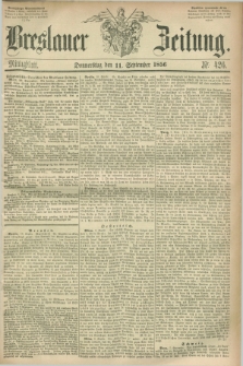 Breslauer Zeitung. 1856, Nr. 426 (11 September) - Mittagblatt