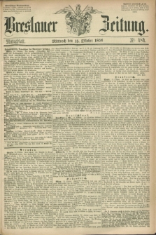 Breslauer Zeitung. 1856, Nr. 484 (15 Oktober) - Mittagblatt