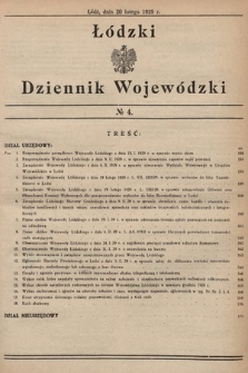 Łódzki Dziennik Wojewódzki. 1929, nr 4
