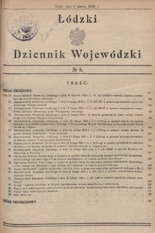 Łódzki Dziennik Wojewódzki. 1929, nr 5