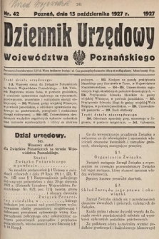 Dziennik Urzędowy Województwa Poznańskiego. 1927, nr 42