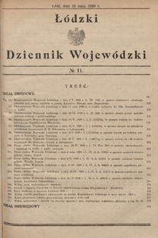 Łódzki Dziennik Wojewódzki. 1929, nr 11