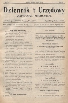 Dziennik Urzędowy Województwa Tarnopolskiego. 1922, nr 2