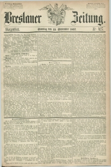 Breslauer Zeitung. 1857, Nr. 427 (13 September) - Morgenblatt + dod.