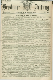 Breslauer Zeitung. 1857, Nr. 449 (26 September) - Morgenblatt + dod.
