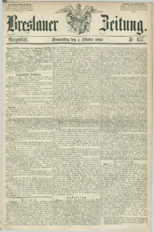 Breslauer Zeitung. 1857, Nr. 457 (1 Oktober) - Morgenblatt + dod.