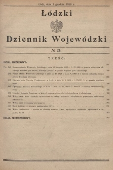 Łódzki Dziennik Wojewódzki. 1929, nr 24