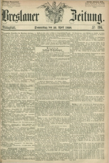 Breslauer Zeitung. 1858, Nr. 196 (29 April) - Mittagblatt