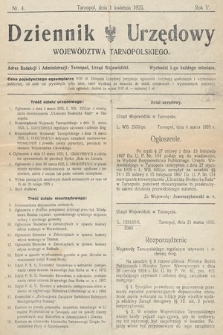 Dziennik Urzędowy Województwa Tarnopolskiego. 1925, nr 4