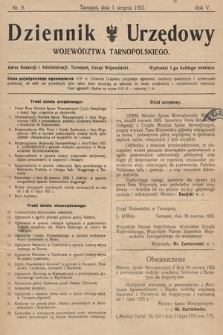 Dziennik Urzędowy Województwa Tarnopolskiego. 1925, nr 8