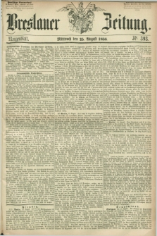 Breslauer Zeitung. 1858, Nr. 393 (25 August) - Morgenblatt + dod.