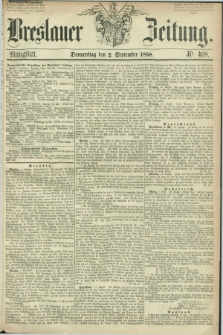Breslauer Zeitung. 1858, Nr. 408 (2 September) - Mittagblatt