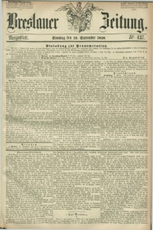 Breslauer Zeitung. 1858, Nr. 437 (19 September) - Morgenblatt + dod.