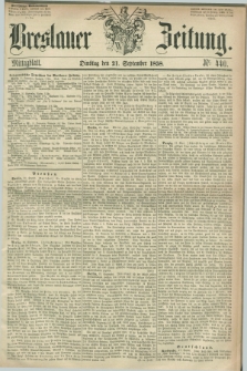 Breslauer Zeitung. 1858, Nr. 440 (21 September) - Mittagblatt