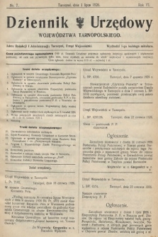 Dziennik Urzędowy Województwa Tarnopolskiego. 1926, nr 7