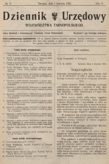 Dziennik Urzędowy Województwa Tarnopolskiego. 1926, nr 9