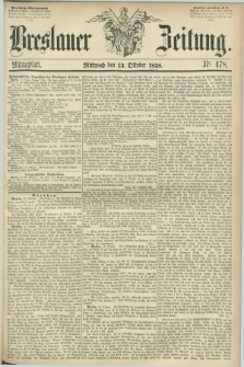 Breslauer Zeitung. 1858, Nr. 478 (13 October) - Mittagblatt