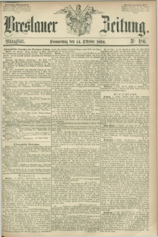 Breslauer Zeitung. 1858, Nr. 480 (14 October) - Mittagblatt