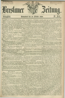 Breslauer Zeitung. 1858, Nr. 484 (16 October) - Mittagblatt
