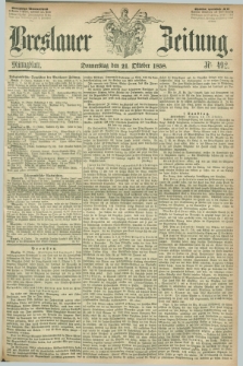 Breslauer Zeitung. 1858, Nr. 492 (21 October) - Mittagblatt