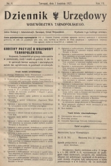 Dziennik Urzędowy Województwa Tarnopolskiego. 1927, nr 4