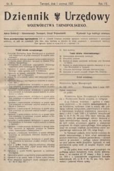 Dziennik Urzędowy Województwa Tarnopolskiego. 1927, nr 6