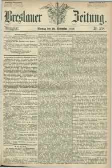 Breslauer Zeitung. 1858, Nr. 558 (29 November) - Mittagblatt