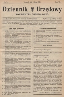 Dziennik Urzędowy Województwa Tarnopolskiego. 1927, nr 7