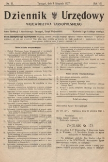 Dziennik Urzędowy Województwa Tarnopolskiego. 1927, nr 11