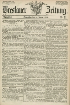 Breslauer Zeitung. 1859, Nr. 20 (13 Januar) - Mittagblatt