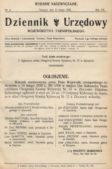 Dziennik Urzędowy Województwa Tarnopolskiego. 1928, nr 4