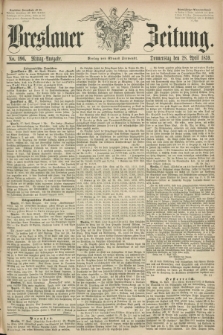 Breslauer Zeitung. 1859, No. 196 (28 April) - Mittag-Ausgabe