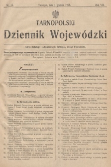 Tarnopolski Dziennik Wojewódzki. 1928, nr 15