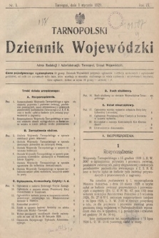 Tarnopolski Dziennik Wojewódzki. 1929, nr 1