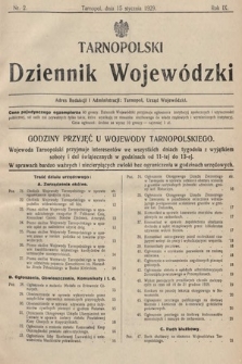 Tarnopolski Dziennik Wojewódzki. 1929, nr 2