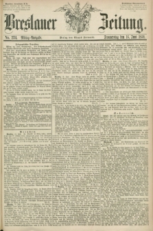 Breslauer Zeitung. 1859, No. 274 (16 Juni) - Mittag-Ausgabe