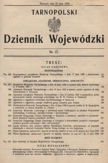 Tarnopolski Dziennik Wojewódzki. 1929, nr 17