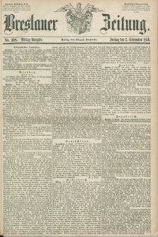 Breslauer Zeitung. 1859, No. 408 (2 September) - Mittag-Ausgabe