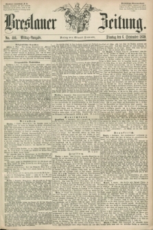 Breslauer Zeitung. 1859, No. 414 (6 September) - Mittag-Ausgabe