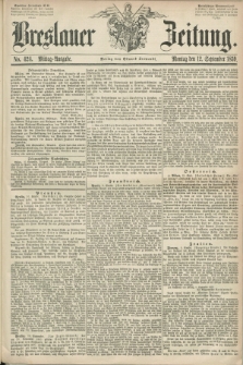 Breslauer Zeitung. 1859, No. 424 (12 September) - Mittag-Ausgabe