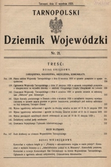 Tarnopolski Dziennik Wojewódzki. 1929, nr 21